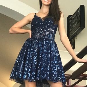 JVN by Jovani Fit and Flare Cocktail Dress